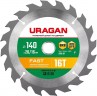 URAGAN Fast 140x20/16мм 16Т, диск пильный по дереву