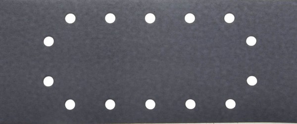 Лист шлиф. универсал. URAGAN с покрытием стеарата цинка, 14 отверстий по кругу, для ПШМ, P320, 115х280мм, 50шт